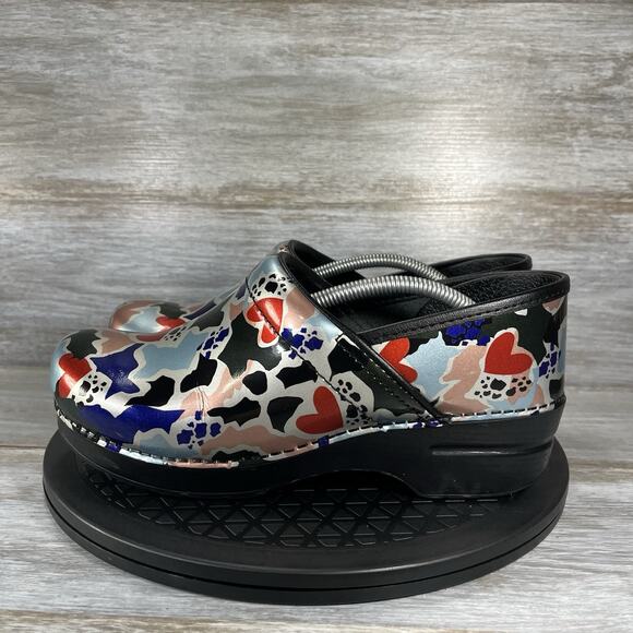 Dansko Shoes - Dansko Women's Professional Patent Leather Multi Colored Clogs Size EU 40 US 10